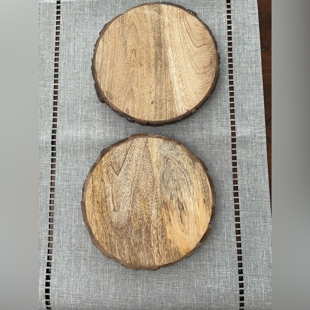 Rustic Wooden Trivets - set of 2